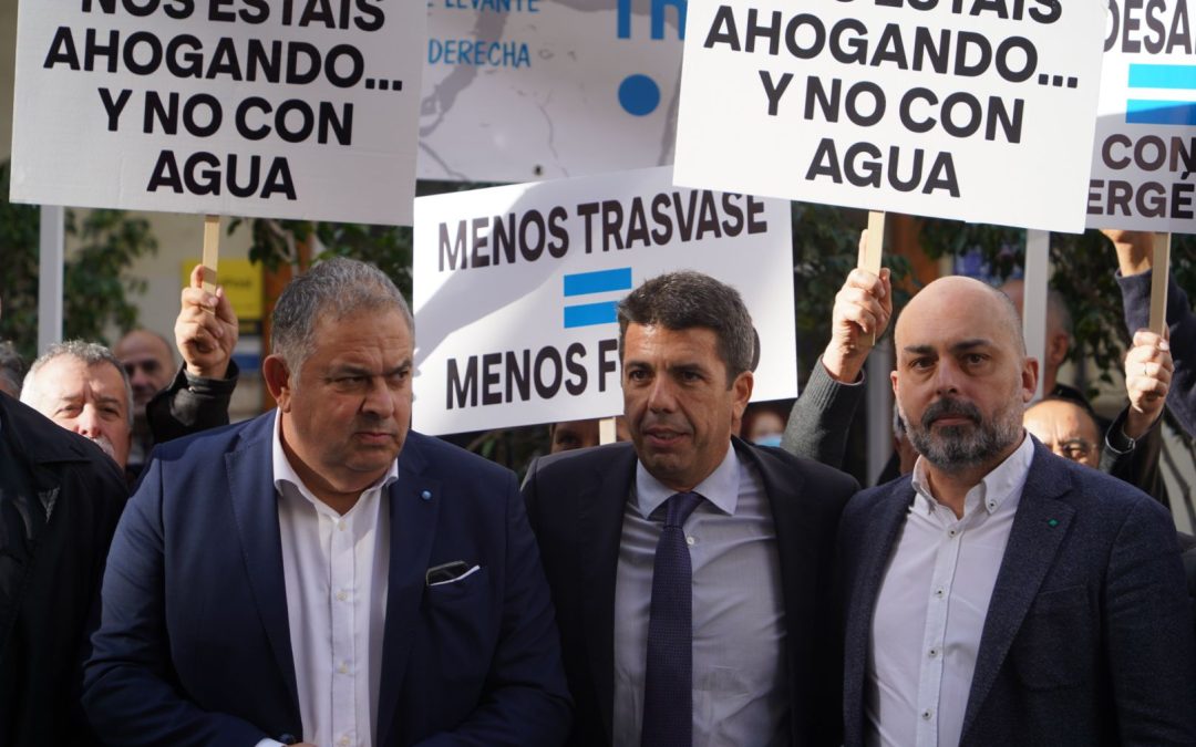 Mazón anuncia que la Diputación de Alicante recurrirá ante el Tribunal Supremo contra el recorte del trasvase Tajo-Segura