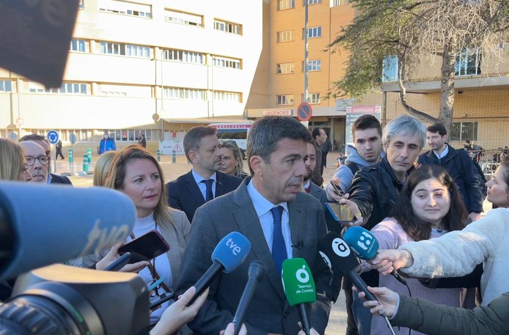 Mazón: “El Hospital general de Castellón será un centro de referencia y reforzaremos las plantillas de profesionales sanitarios en la provincia”