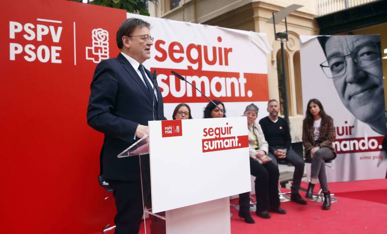 El PSPV en campaña: Puig reivindica la estabilidad y el autogobierno como clave para llegada de la gigafactoría frente a las hipotecas del pasado