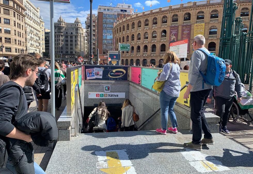 Las estaciones de Xàtiva y Colón de Metrovalencia permanecerán cerradas durante las mascletaes del 16 al 19 de marzo para evitar aglomeraciones